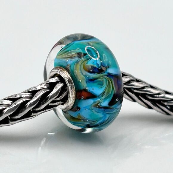 TROLLBEADS Rare Van Gogh Unique #2 LAA 925S colorful swirls, style of the artist - Picture 4 of 10